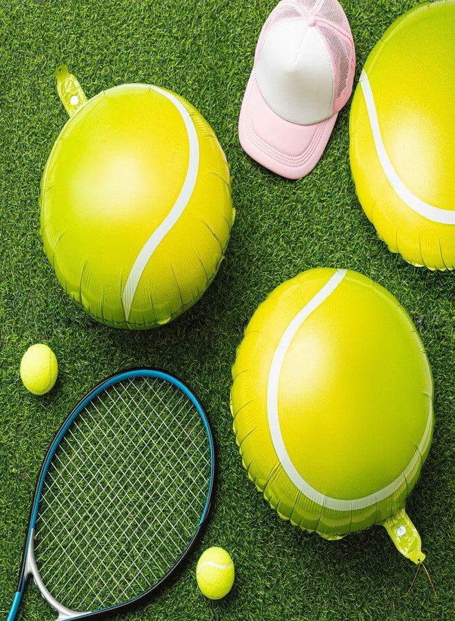 Motionchic 20 Pcs 18 Inch Tennis Balloon Tennis Party Decorations Foil Large for Sports Themed Birthday Women Men Decor Party Supplies, Green - Image 3